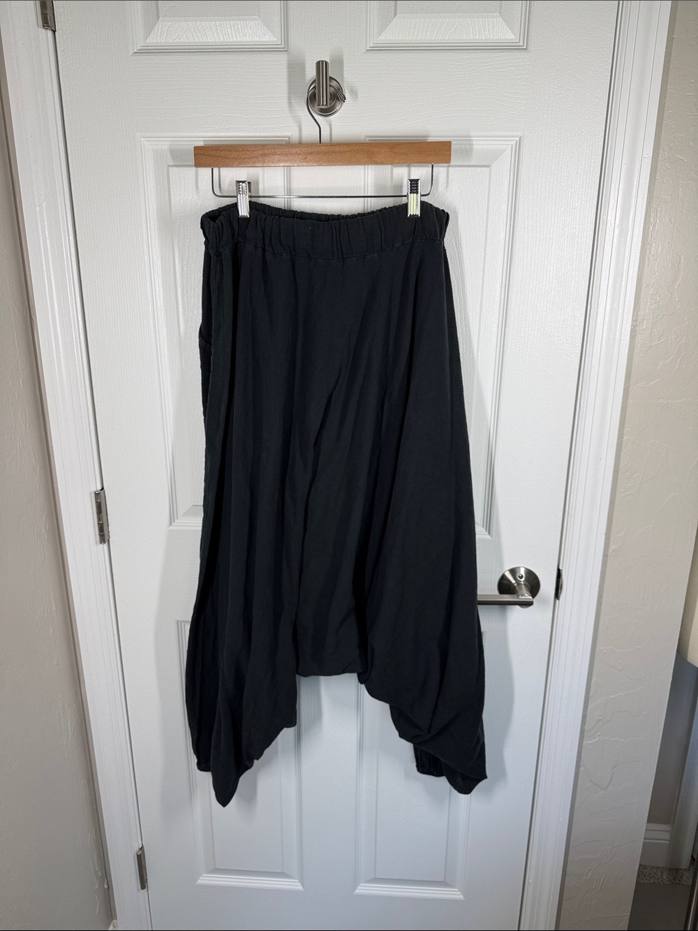 Made in Italy linen cotton blend drop crotch genie harem gypsy pants size M/L - Picture 3 of 7